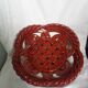 Fruit bowl, woven ceramic basket, Vallauris