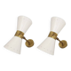 Pair of 1950s design diabolo wall lights