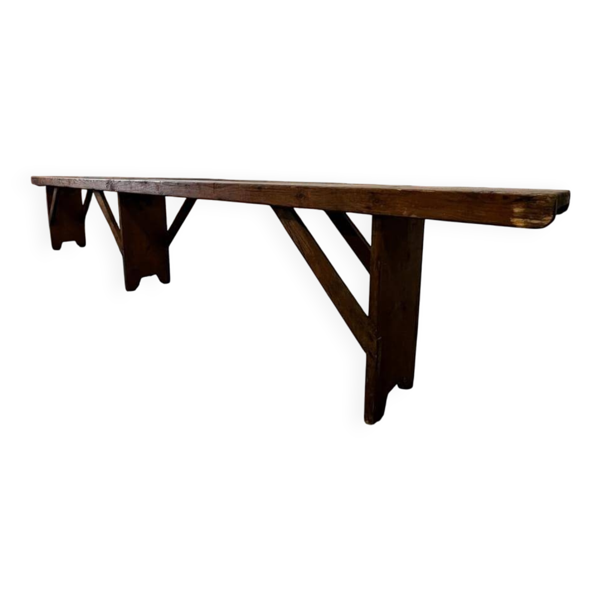 XL vintage solid wood bench / bench