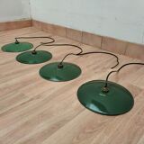 Set of 4 old pendant lamps