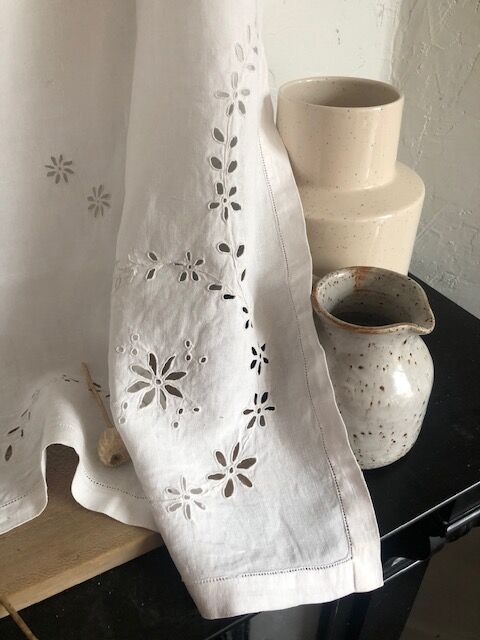 Vintage square tablecloth