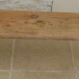 Two benches in their solid wood patinas