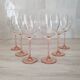 6 Verres à Eau ou Vin / verre à pied Rose par Luminarc