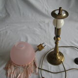 Brass bedside lamp with tassel