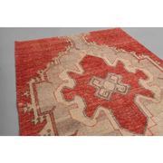 1970s Turkish Hand-Knotted Wool Cotton Red Runner Rug 104x260