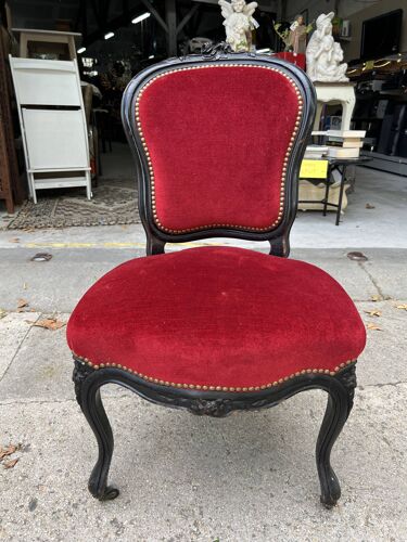 Louis XV style chair velvet cover