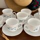 9 coffee cups arcopal model forget-me-not.