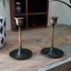 Pair of vintage Scandinavian brass candlesticks