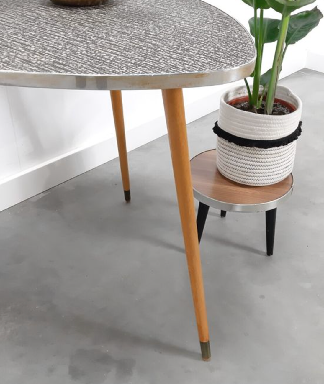 Black and white vintage coffee table