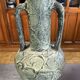 Important patinated terracotta vase
