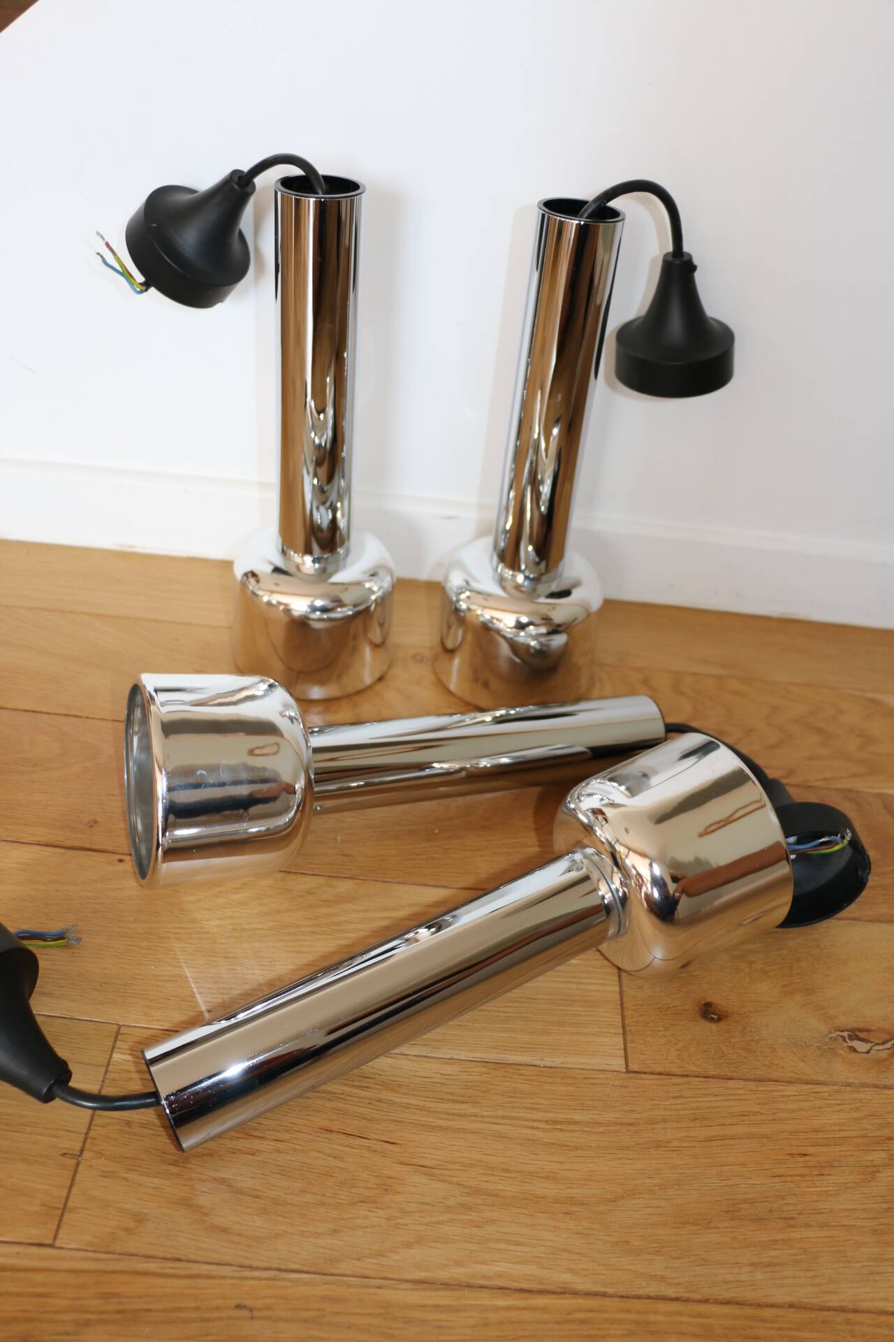 4 German portable lamps / suspensions 1970