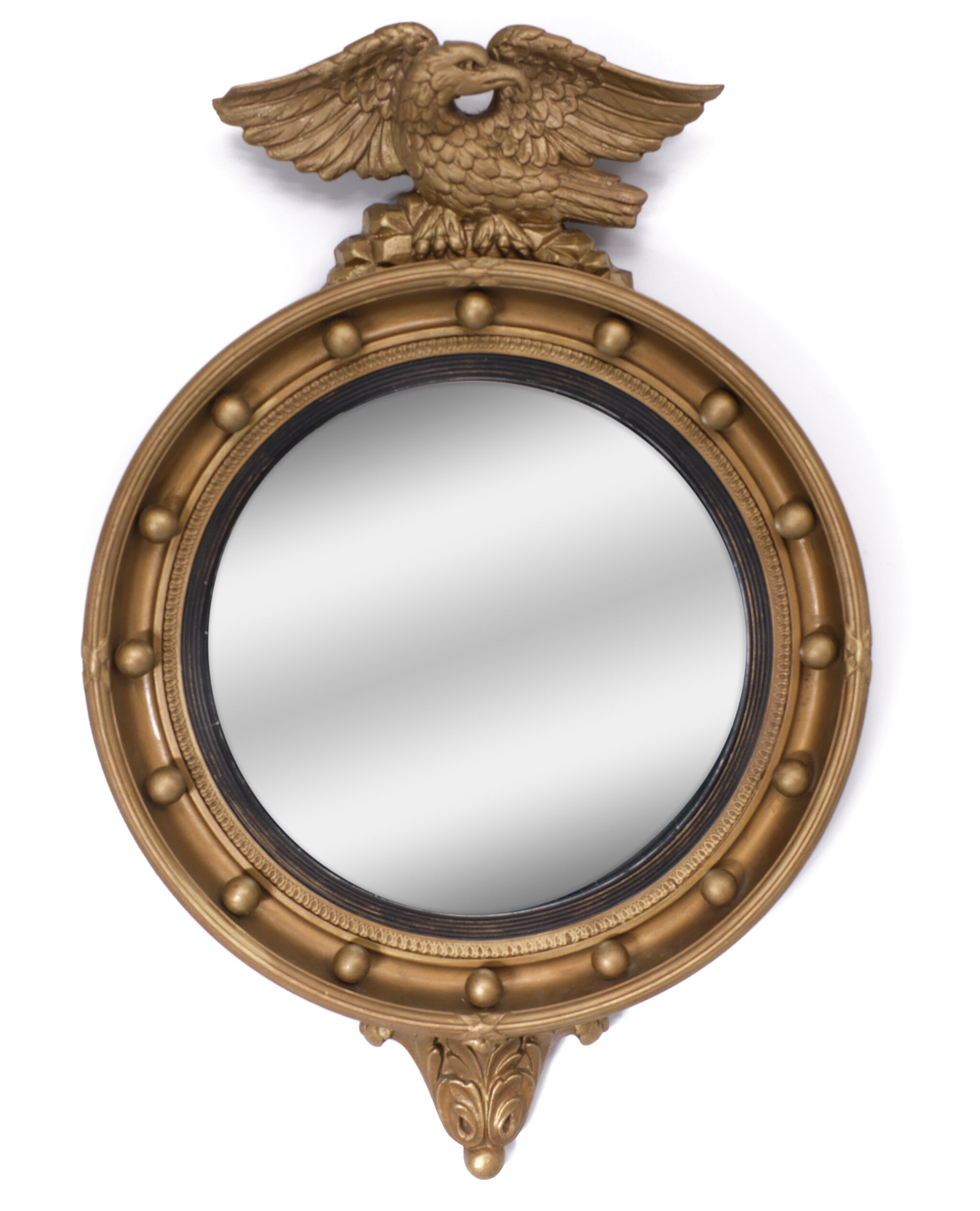Golden Ball Convex Mirror with Eagle, England, 1960s