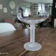 Lot de 9 coupes à champagne en cristal vintage pied givré