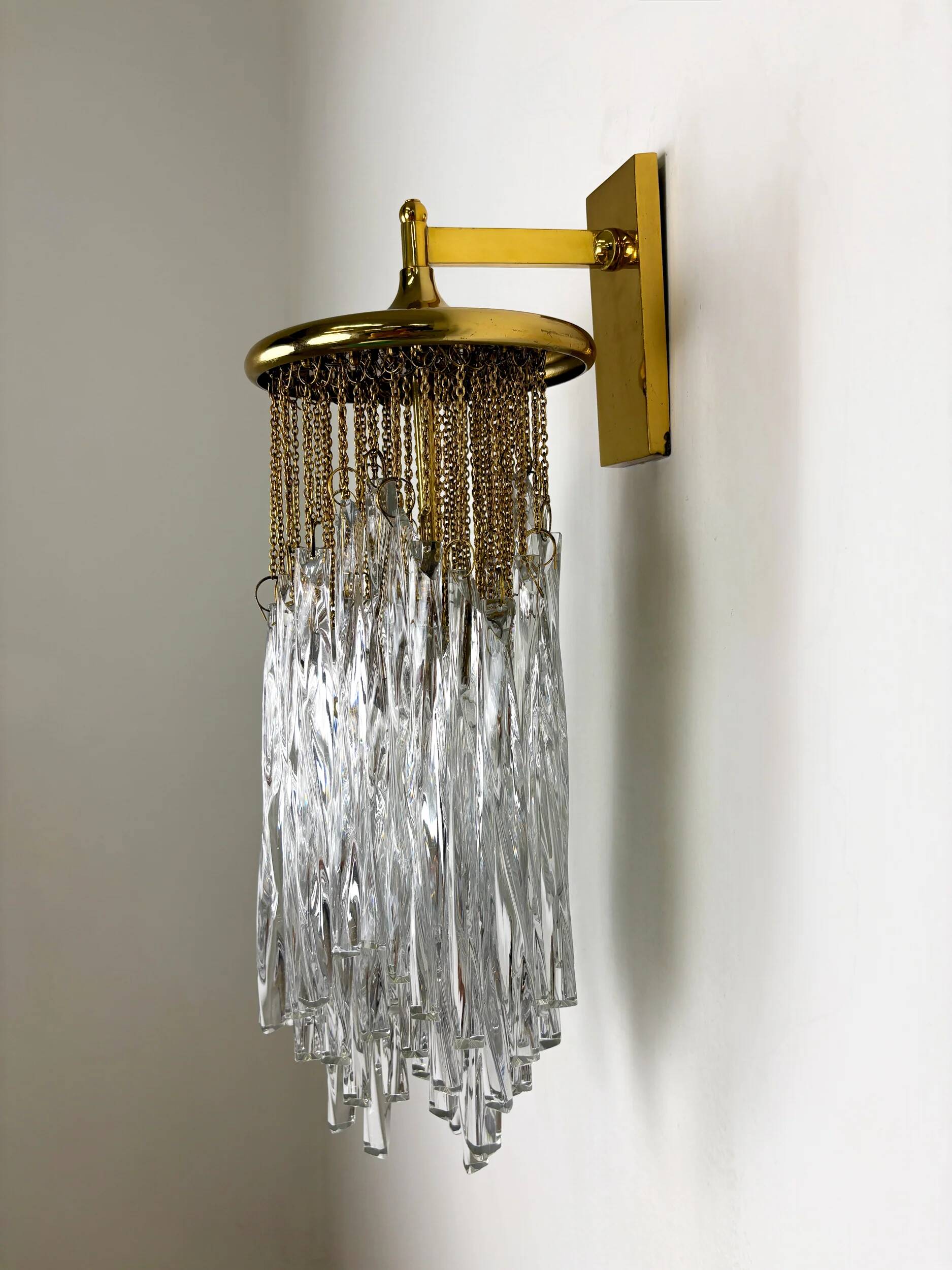 Cascade wall light by Venini, Murano glass, Italy, 1970s