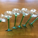 Set of 6 Alsace wine glasses in chiseled crystal