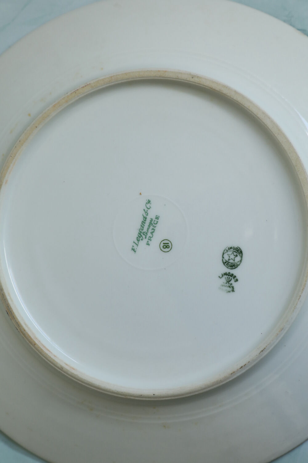 Antique table service in Limoges porcelain by F. Legrand, period A.