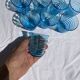 Blue tinted glass cups