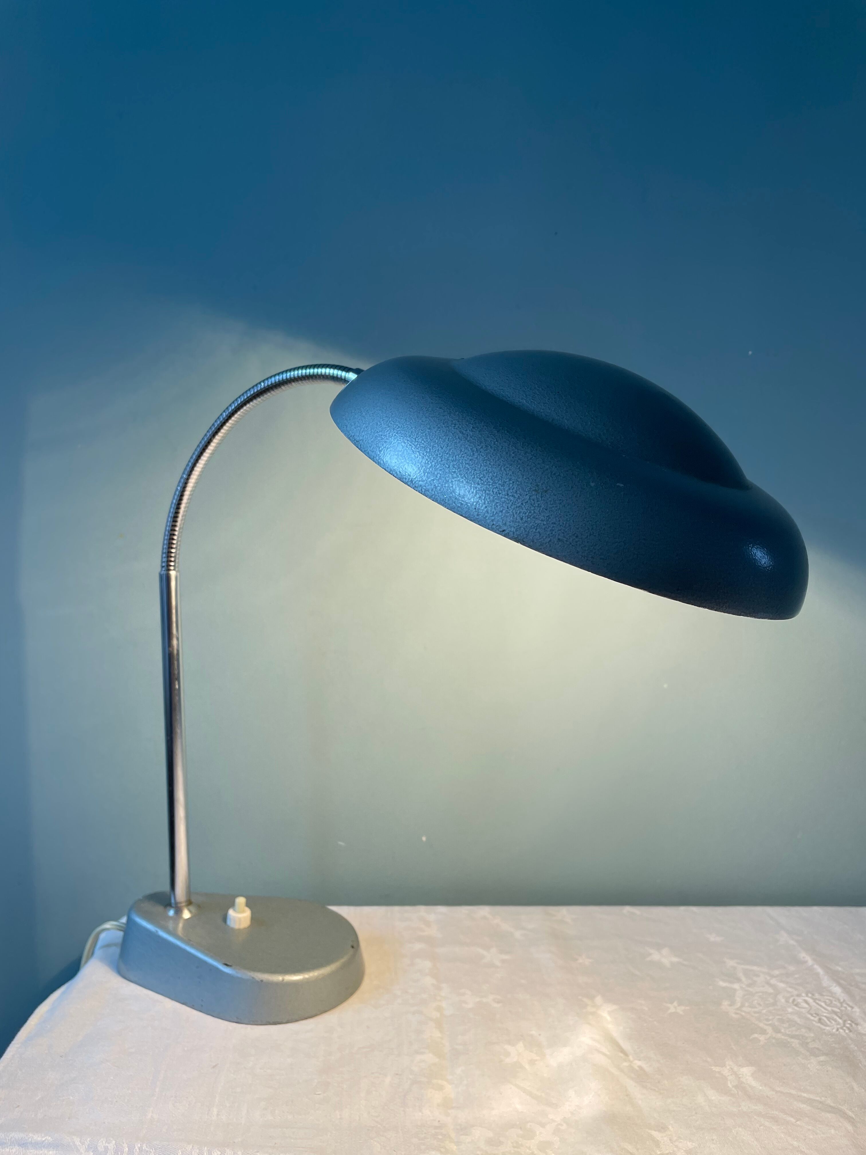 Vintage flexible desk lamp Aluminor 1960