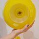 Vintage yellow glass pendant light