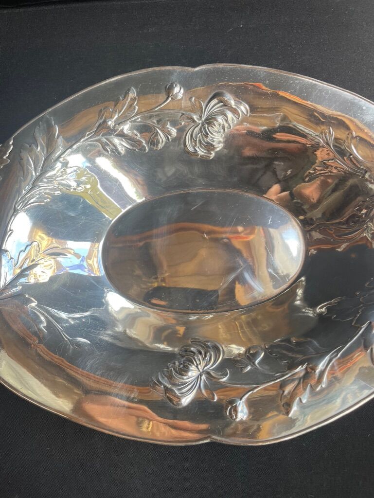 Basket with handles – Silver Metal – Alfenide, Gallia for Christofle