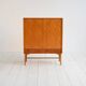Elm and root veneer cabinet by AB Seffle Möbelfabrik, 1950s
