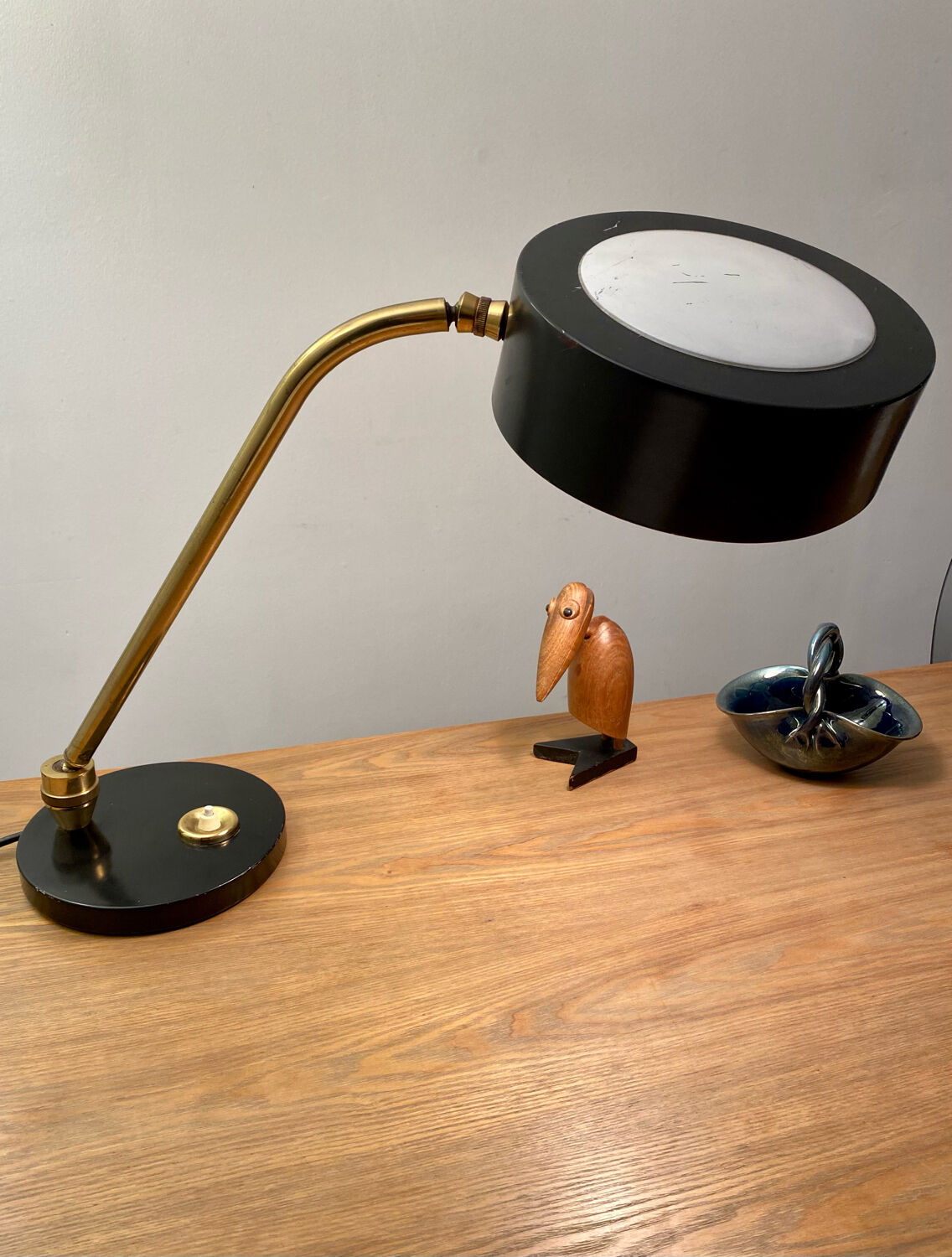 Articulated desk lamp Jumo 900 vintage brass 60s