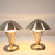 Lampes bauhaus de table chromées, années 1930