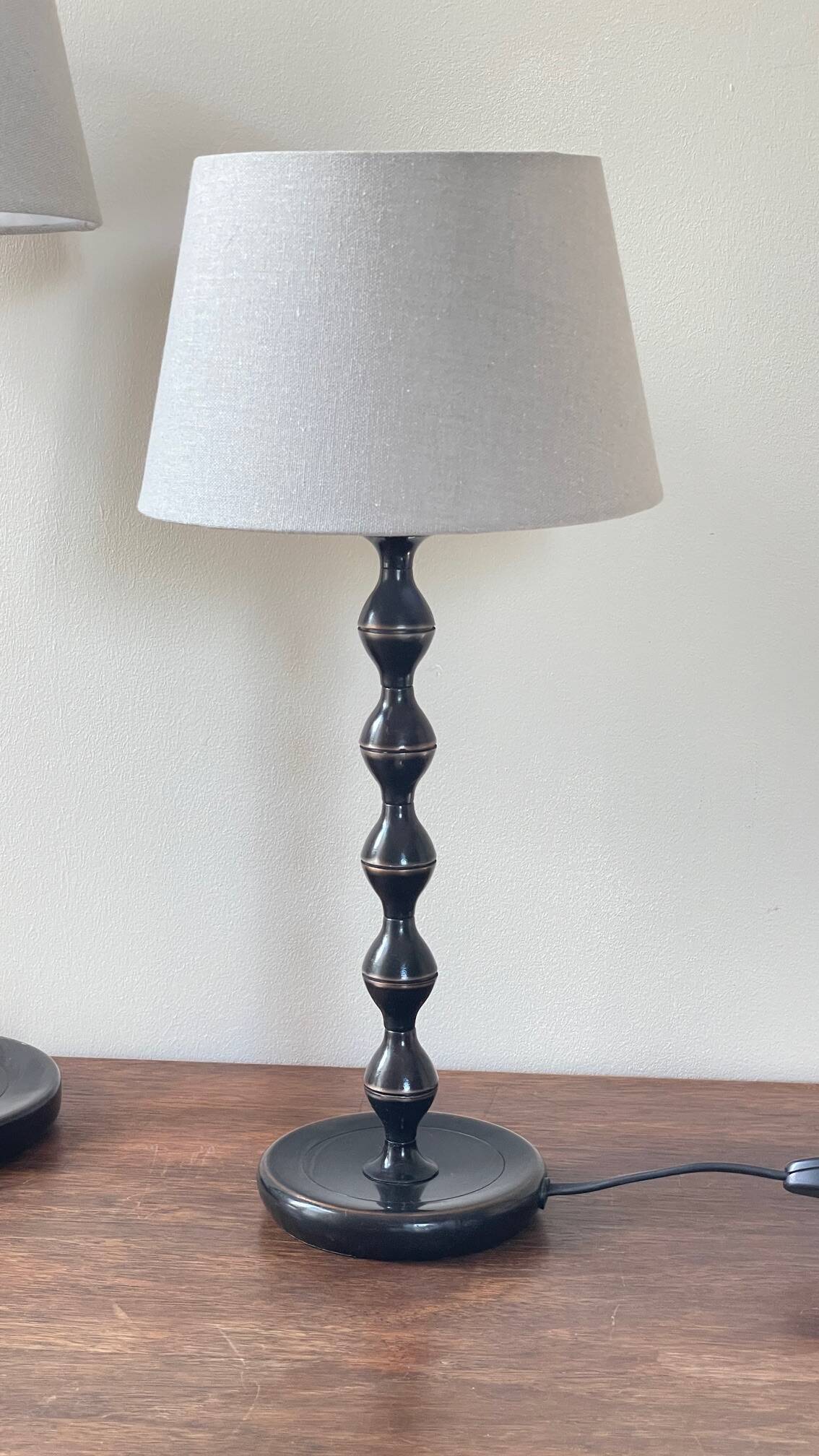 Paire lampes bobines ikea vintage