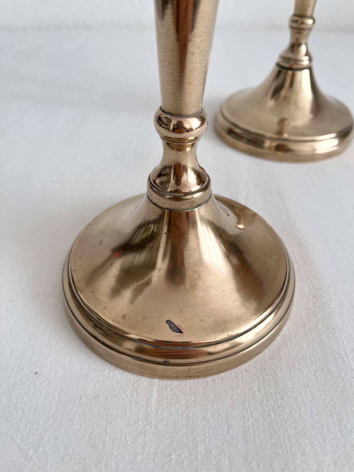 Antique candlesticks candlesticks baluster in brass copper