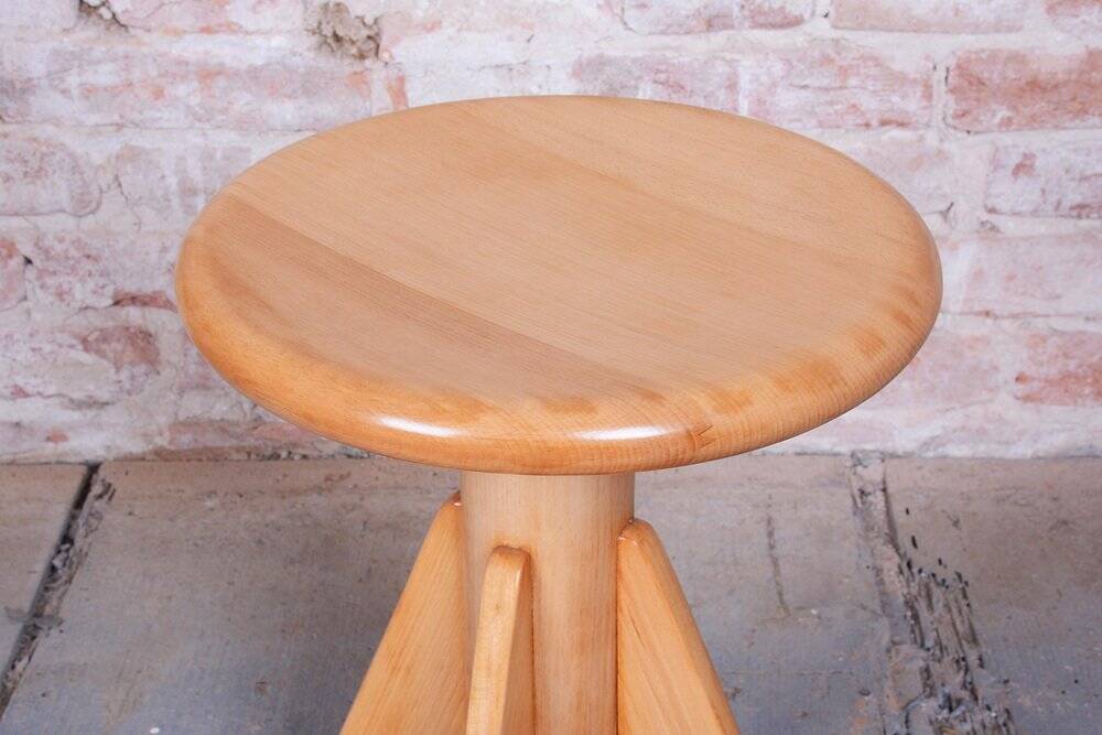 Mid-Century Beech Piano Stool, Czech, 1940s