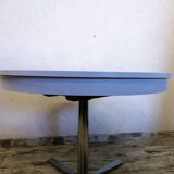 Table ronde en formica années 70 avec rallonge