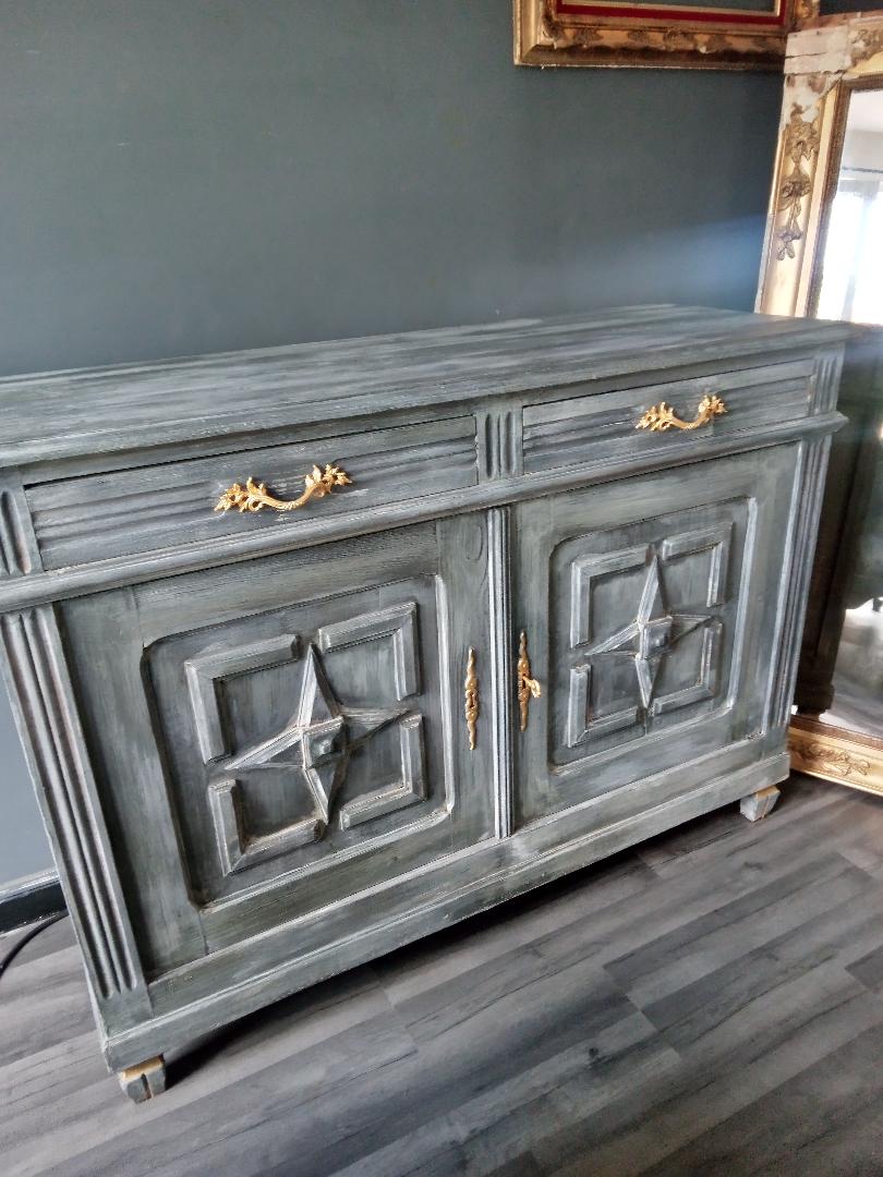 Parisian buffet grey patinated