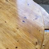 Set of round table and 4 rounded benches, 1950