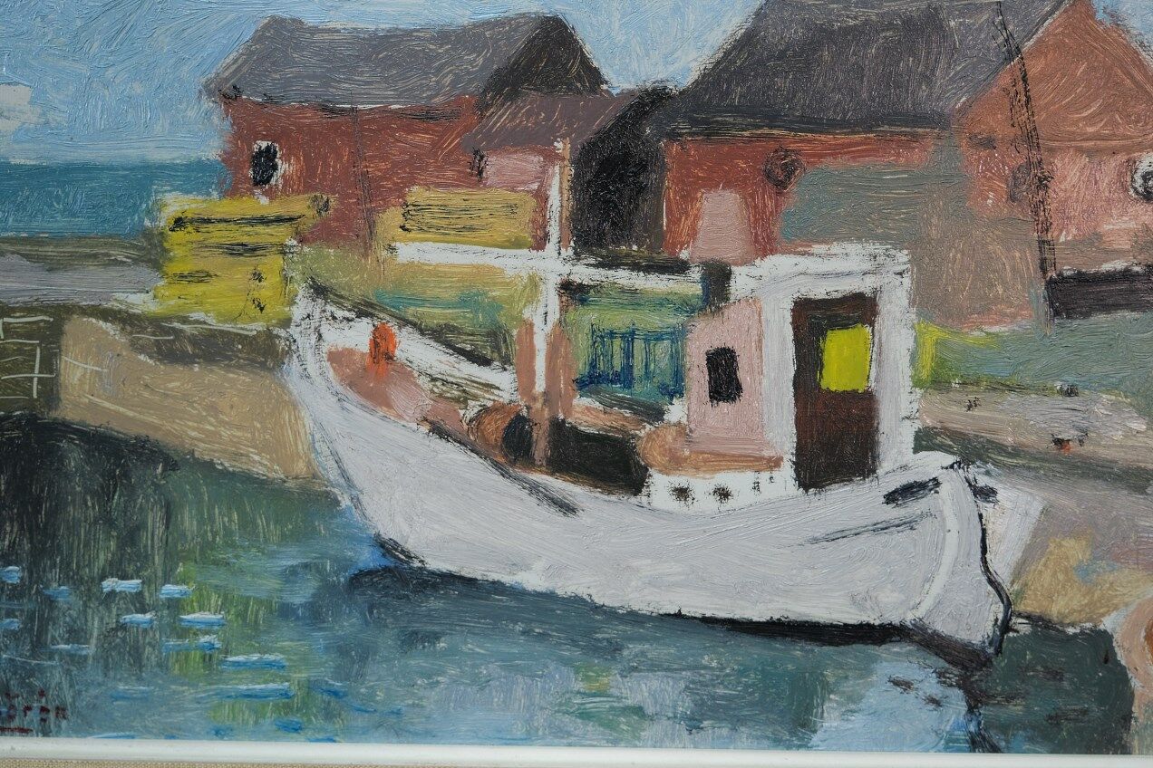 John Börén, Swedish Modern Painting, 1960s, Oil on Panel, Framed.
