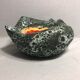 Old glazed ceramic ashtray + Wilts multicolor large model Vintage