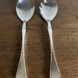 Midcentury Denmark Sorensen sterling silver salad server set 1959