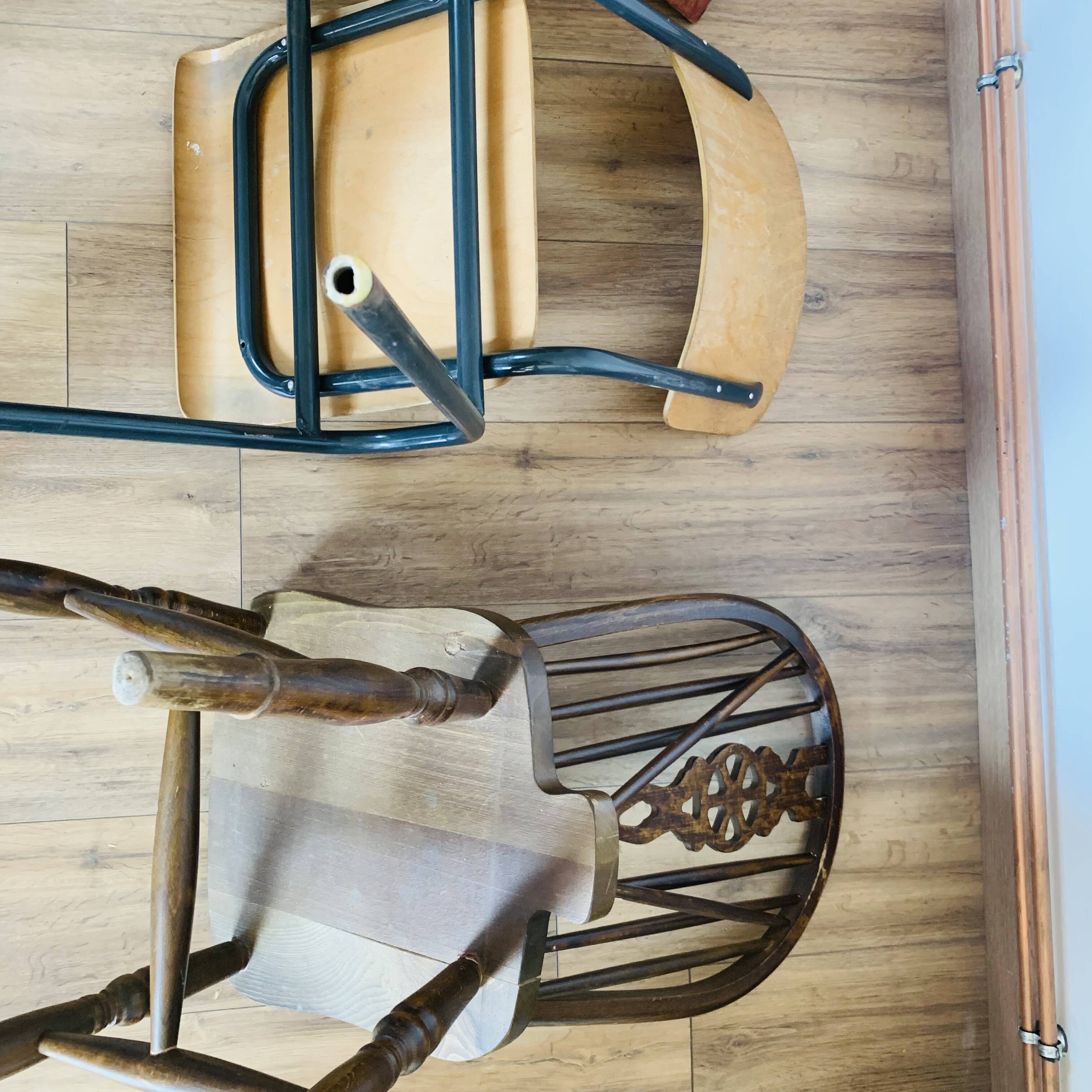 Set of 4 mismatched chairs