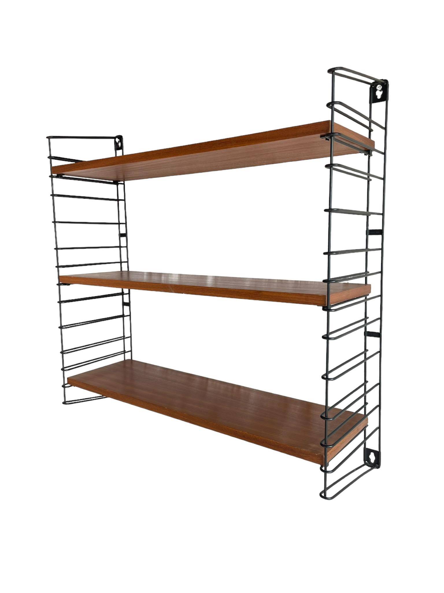 Scandinavian modular shelf Tomado Holland design metal and wood vintage 50's 60's