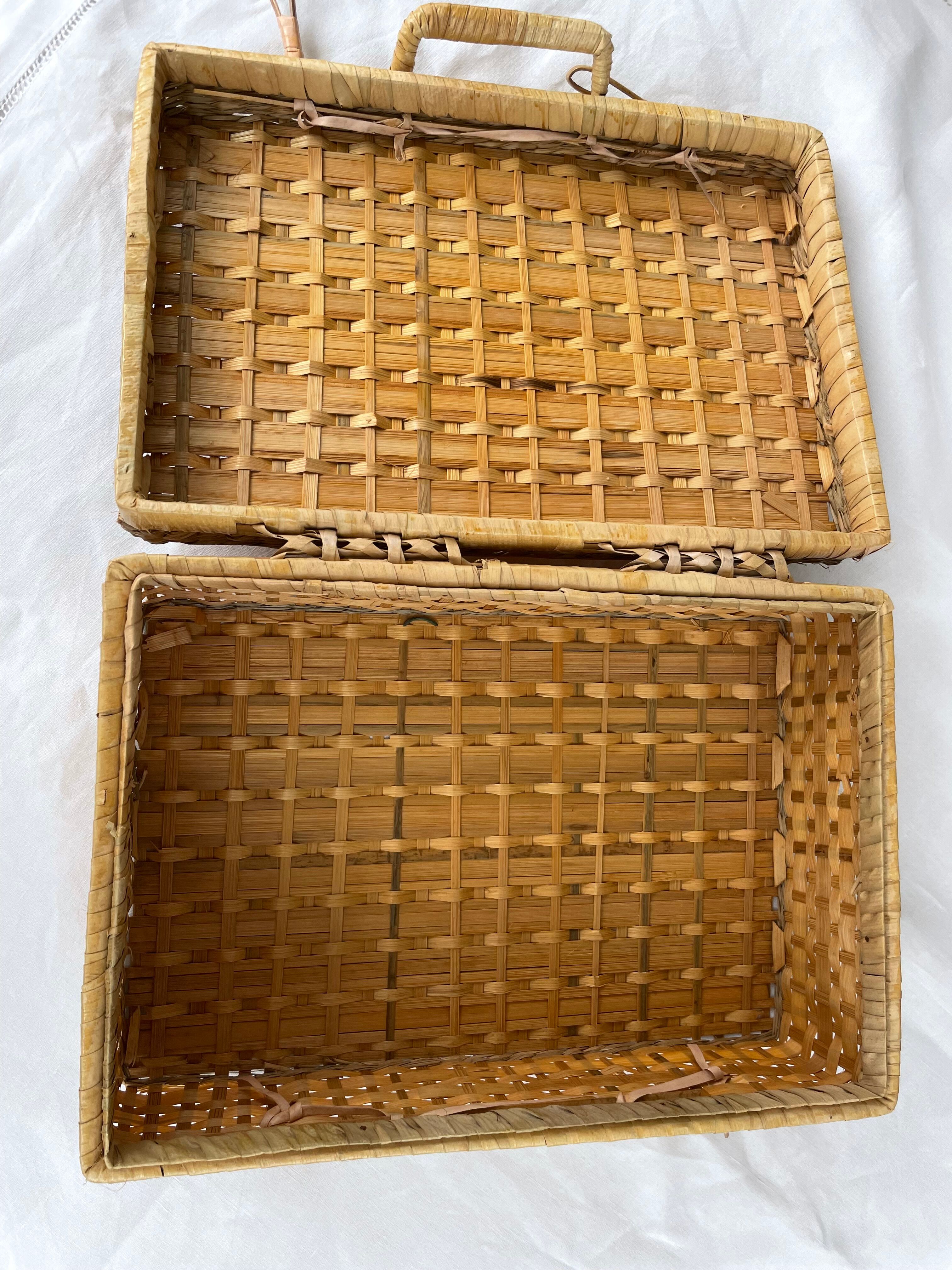 Wicker suitcase