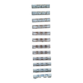 Set of 12 chiseled crystal knife holders