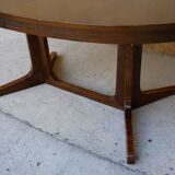 Oval dining table extendable by Baumann