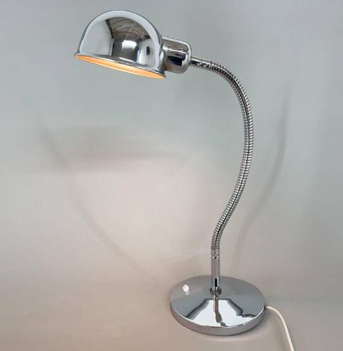 1960's Chrome Adjustable Table Lamp, Italy