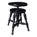 Early 20th Century Black Stained Piano Stool, 1890s