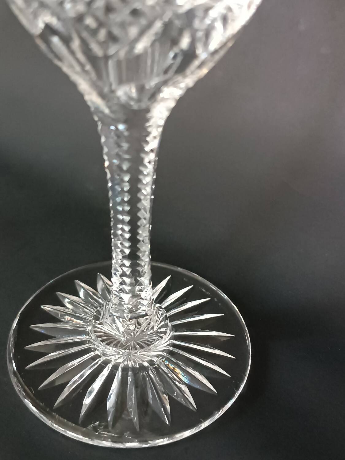 Eight Saint Louis cut crystal stemmed glasses
