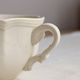 Antique ivory faience breakfast cup Sarreguemines