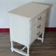 Petite Commode Vintage Style Louis XIII - Blanc Mat & Pieds Torsadés