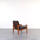 Fauteuil lounge vintage en teck par Illum Wikkelsø pour Niels Eilersen, 1960.