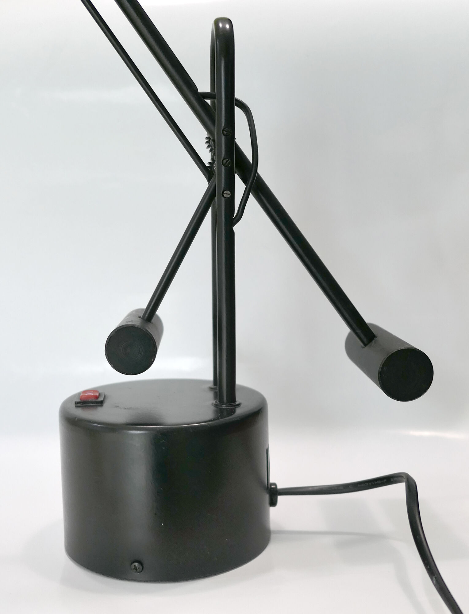 Articulated desk lamp with balance wheel 1980's by Stilplast Italy