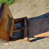 Doctor's bench oak and leather 19th