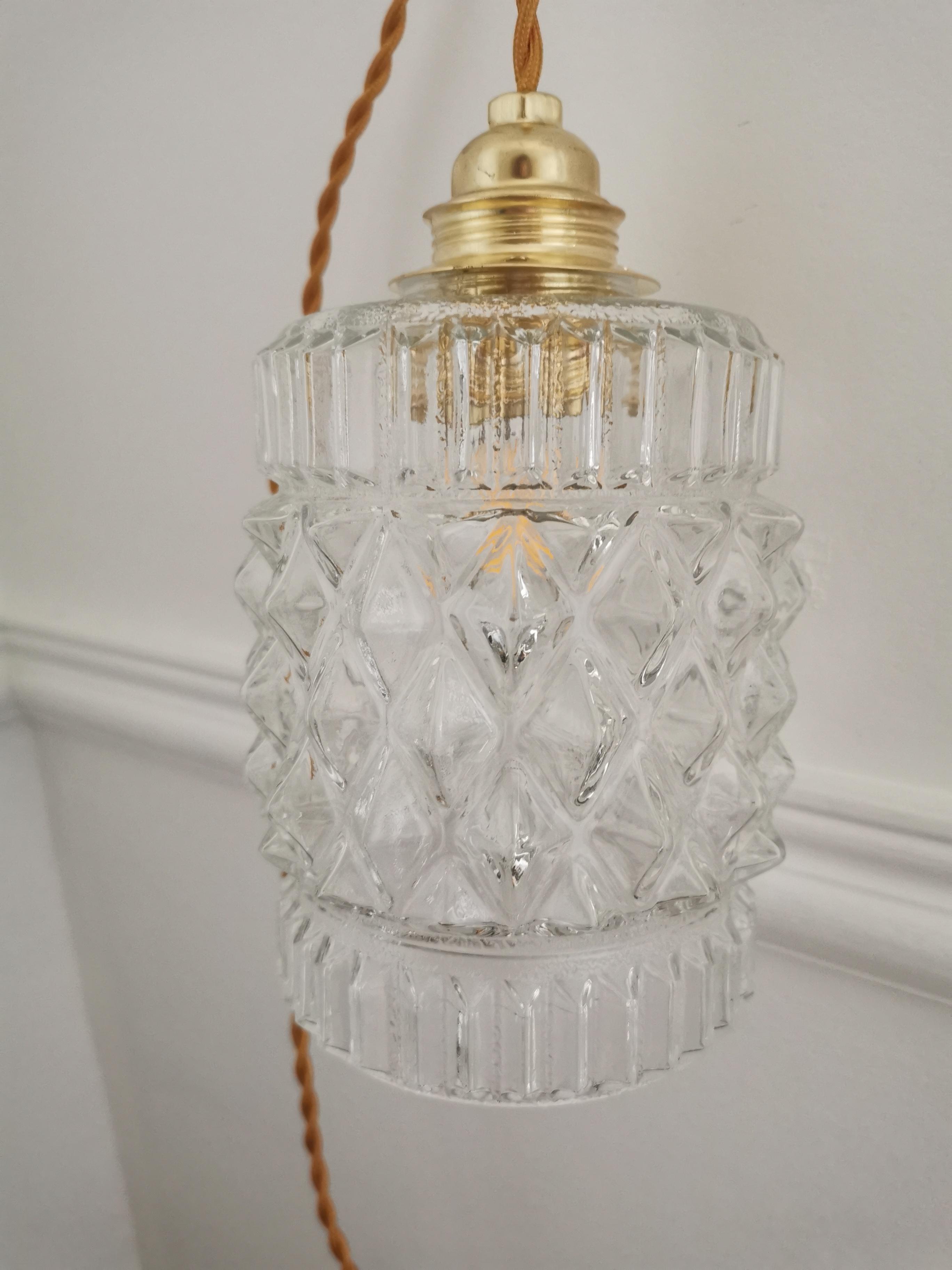 Glass hanging lamp